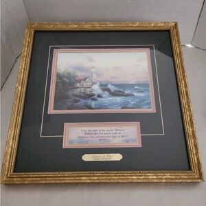 Thomas Kinkade "Beacon of Hope "I am the Light of the World"